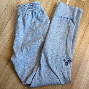 Adidas Grey Zipper Detail Drawstring Joggers Medium